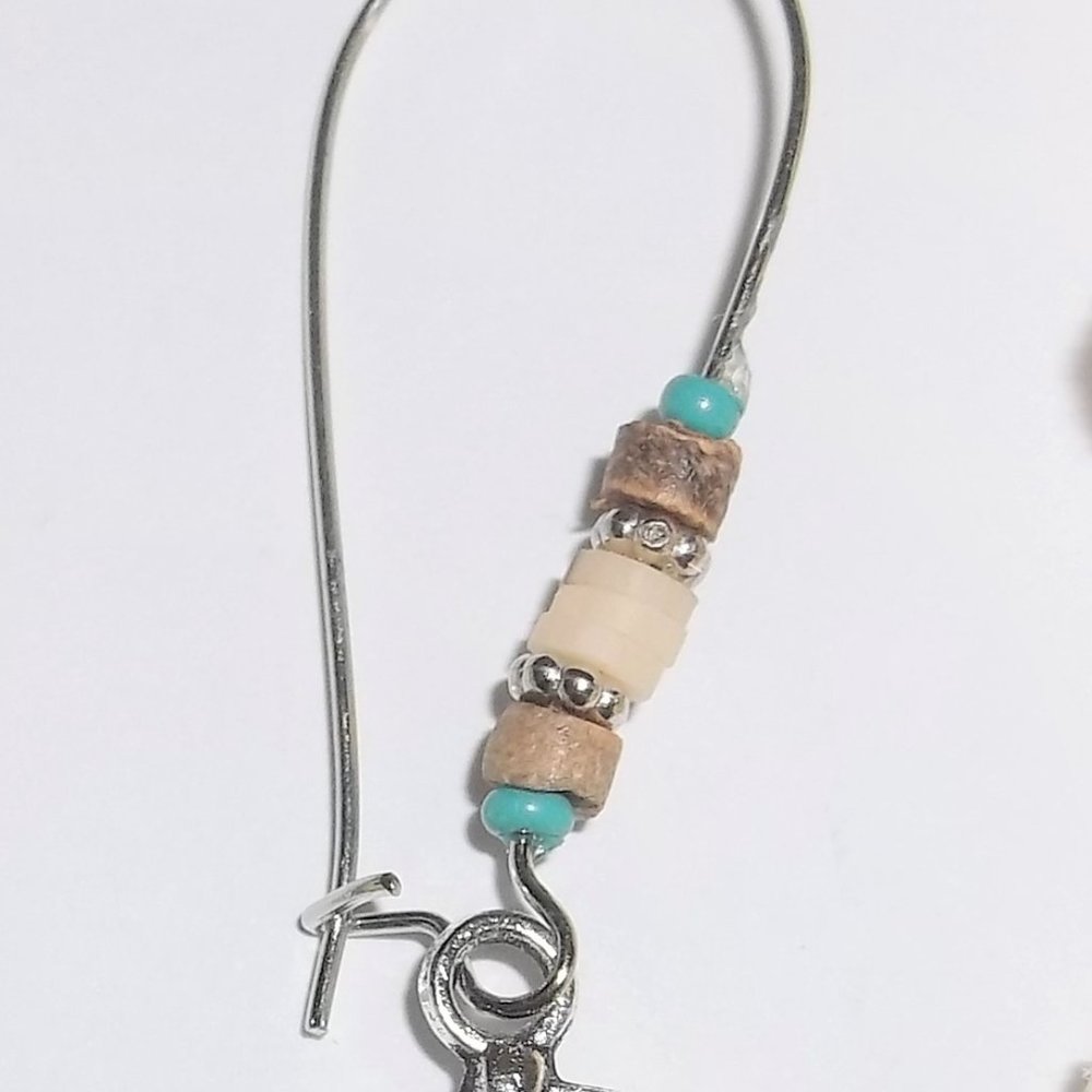 Boho Earring, Silver Leaf Earring, Earring Set, D… - image 4